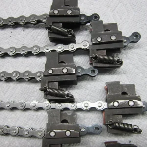 A chain is being used to make chains.