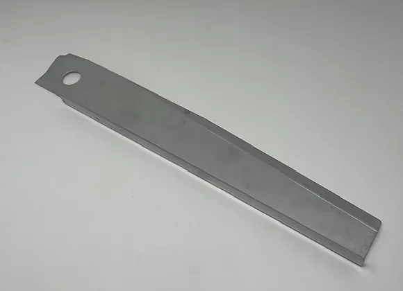 A metal bar with one end missing.